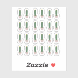 Tall Cactus potted Botanical Cacti Wüstenaufkleber Aufkleber