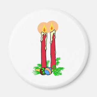 Tall Christmas Candles Magnet