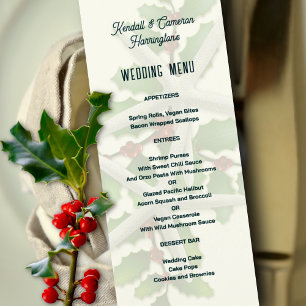 Tall Christmas Starfish Mariage Menu Modèle