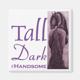 Tall Dark & Handsome - Frisisches Pferd Magnet