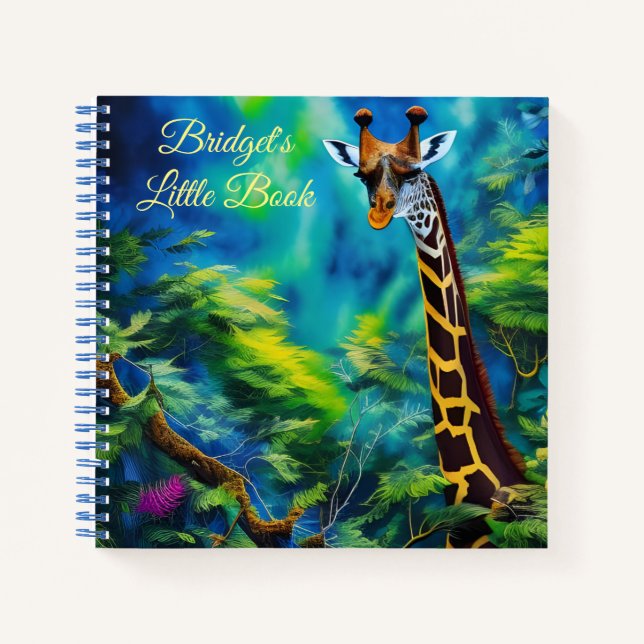 Tall Giraffe im Bäume-SpiralNotebook Notizbuch (Vorderseite)