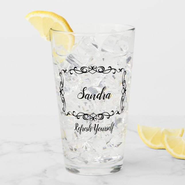 Tall Glass Geburtstagsgeschenk Persönliche Bezeich Glas (Vorderseite Ice)