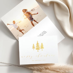 Tall Pines Foto Gold Folienkarte