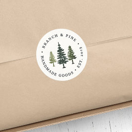 Tall Pines Runder Aufkleber