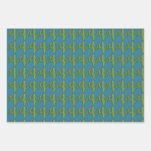Tall & Prickly Kakteen Wrapping Paper Sheet Set Geschenkpapier Set