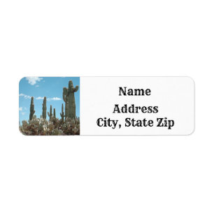Tall Saguaro Cactus Desert Themed Address