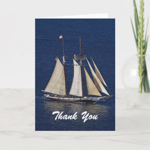 Tall Ship Dankes-Notizkarte Dankeskarte