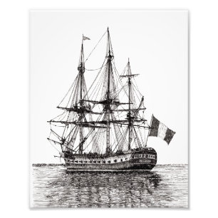 "Tall Ship Hermione on York River" Foto Print