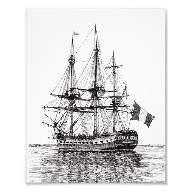 "Tall Ship Hermione on York River" Foto Print (Vorne)