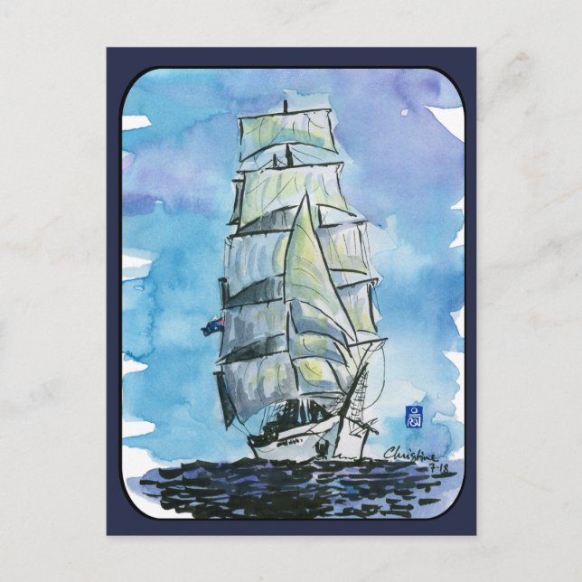 Tall Ship Series #4 Postkarte (Vorderseite)