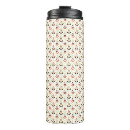 Tall travel mug with a black lid thermosbecher