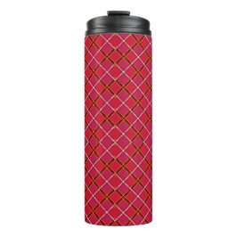 Tall tumbler with a black lid, featuring a vibrant thermosbecher