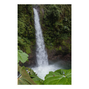 Tall Waterfall in Costa Rica Fotodruck