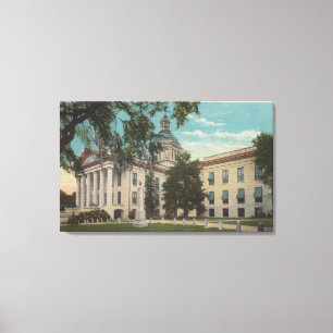 Tallahassee, Florida - Außenansicht von Staat Leinwanddruck