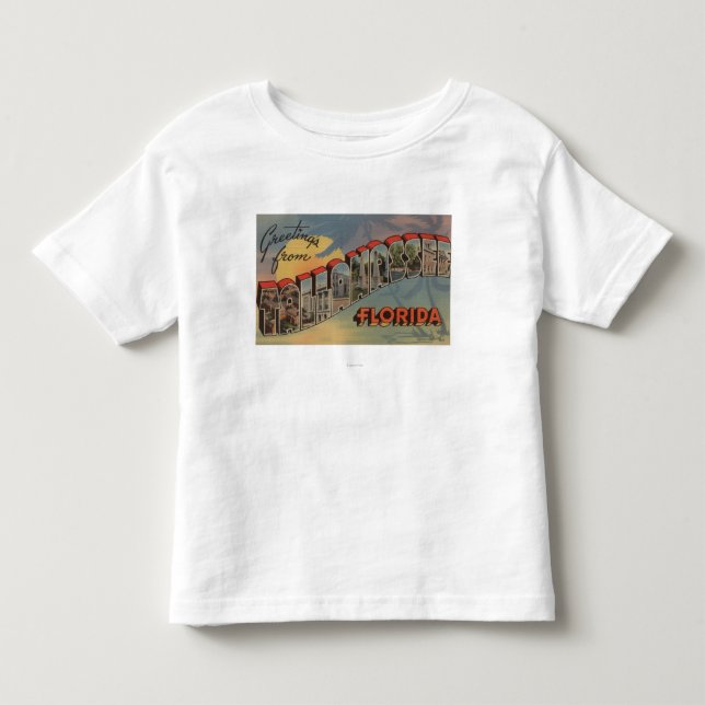 Tallahassee, Florida - große Buchstabe-Szenen Kleinkind T-shirt (Vorderseite)