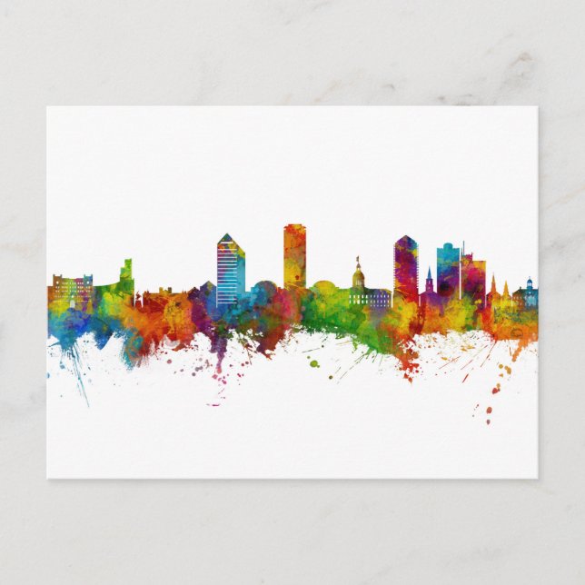 Tallahassee Florida Skyline Postkarte (Vorderseite)