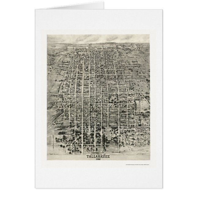 Tallahassee, panoramische Karte FLs - 1926 (Vorne)