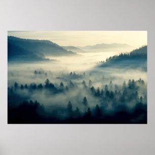 Tallandschaft Meditation Ruhe Poster