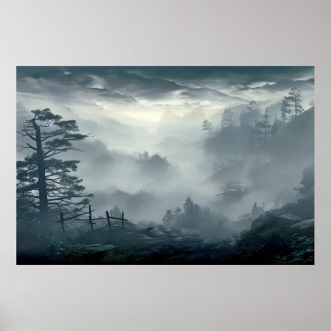Tallandschaft Meditation Ruhe Poster (Vorne)