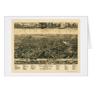 Tallapoosa, panoramische Karte GA - 1892