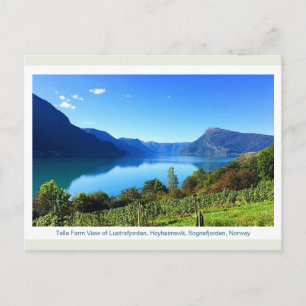 Talle Farm View Lustrafjorden Postkarte