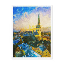 Tallin Estland Schöne Öl Paint Landschaft
