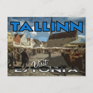Tallin, visite Estonie carte postale
