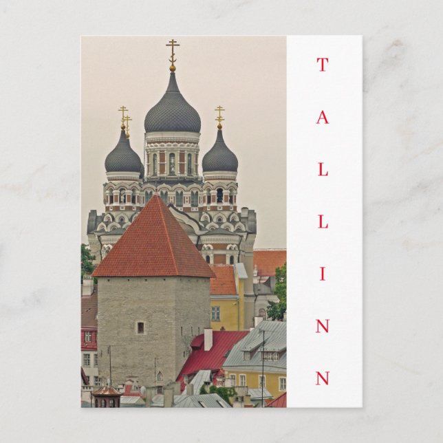 Tallinn Altstadt Turm und Kathedrale Postkarte (Vorderseite)