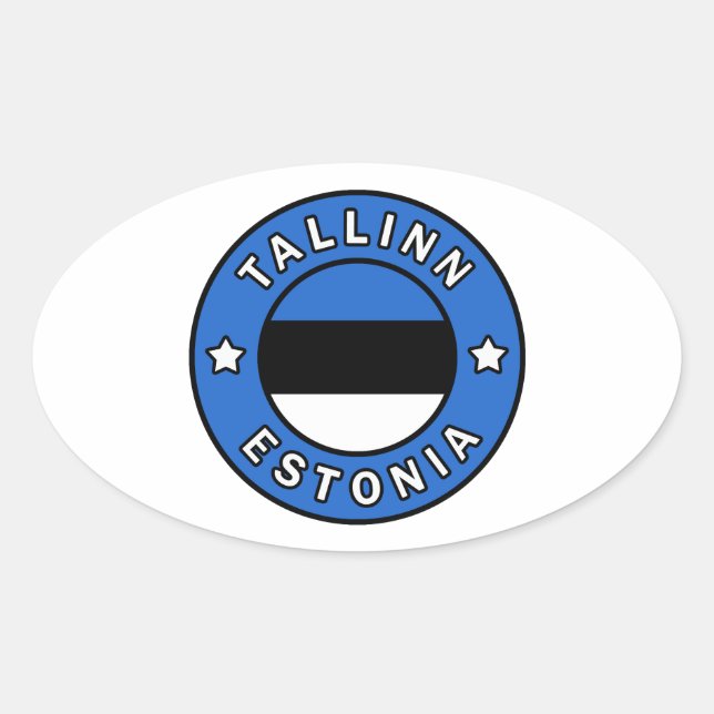 Tallinn Estland Ovaler Aufkleber (Vorderseite)
