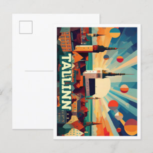 Tallinn Estland Reisen künstlerisch bunt Postkarte