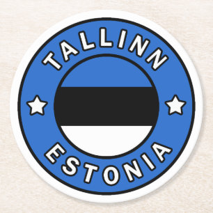 Tallinn Estland Runder Pappuntersetzer