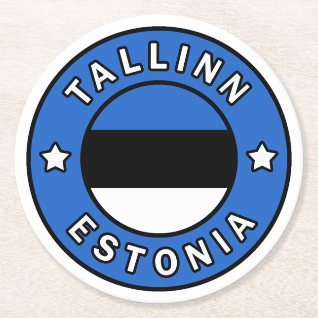 Tallinn Estland Runder Pappuntersetzer (Vorderseite)