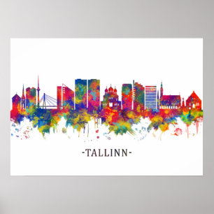 Tallinn Estland Skyline Poster