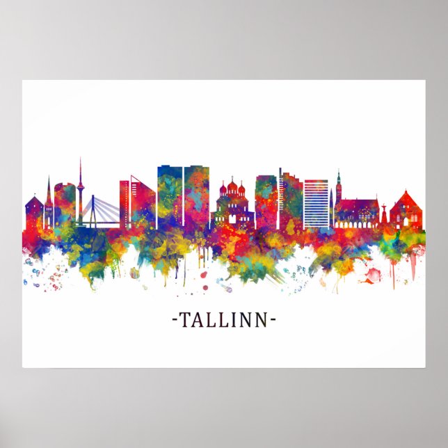 Tallinn Estland Skyline Poster (Vorne)