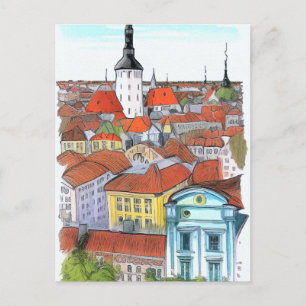 Tallinn Estonia Art Card Postkarte