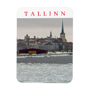 Tallinn im Winter Blick Kühlschrankmagnet Magnet
