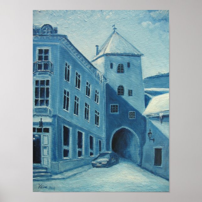 Tallinn in Blue Poster (Vorne)
