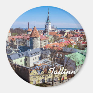 Tallinn Innenstadtblick Magnet