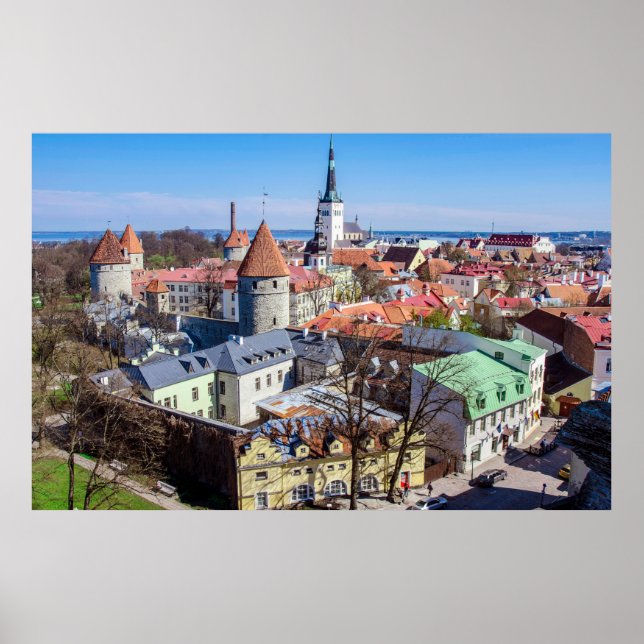Tallinn Innenstadtblick Poster (Vorne)