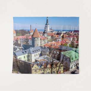 Tallinn Innenstadtblick Wandteppich