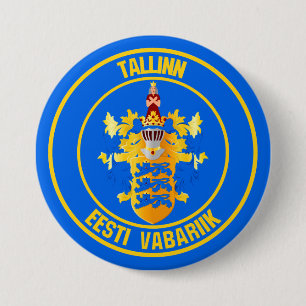 Tallinn Round Emblem Button