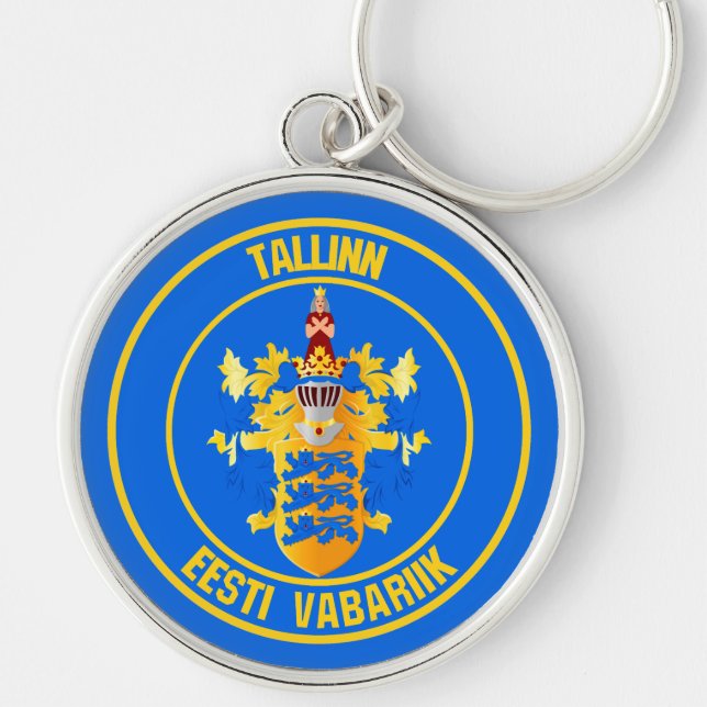 Tallinn Round Emblem Schlüsselanhänger (Vorne)