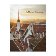 Tallinn-Silhouette bei Sonnenaufgang, Estland Reis