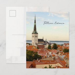 Tallinn Stadt-Skyline, Estland Reisefoto Postkarte