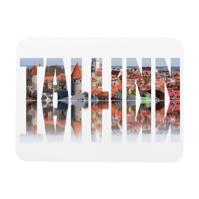 Tallinn-Text, der aus alten Magnet (Horizontal)