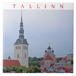 Tallinn Turm und Kathedrale Keramik Kachel