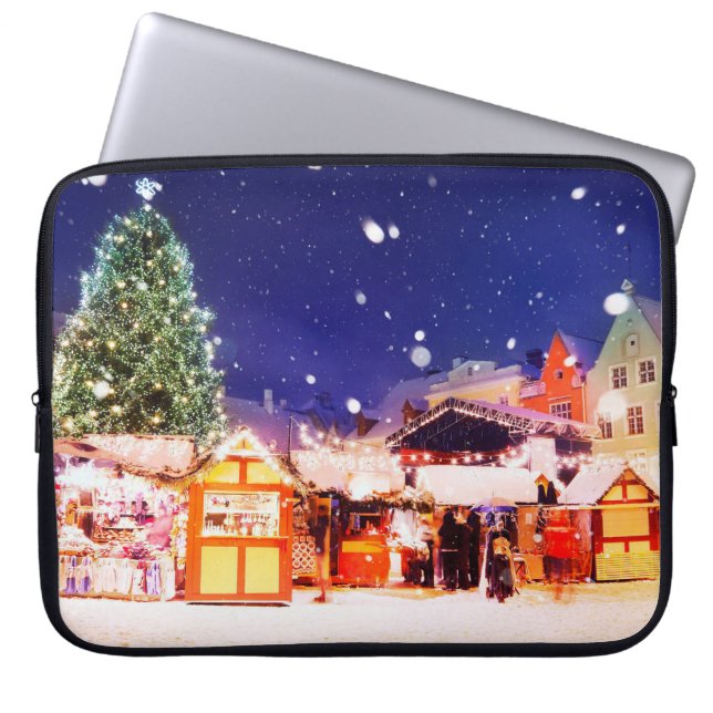 Tallinn Weihnachtsmarkt. Laptopschutzhülle (Vorderseite)