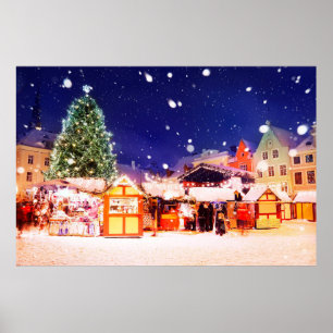 Tallinn Weihnachtsmarkt. Poster