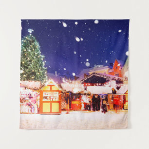 Tallinn Weihnachtsmarkt. Wandteppich