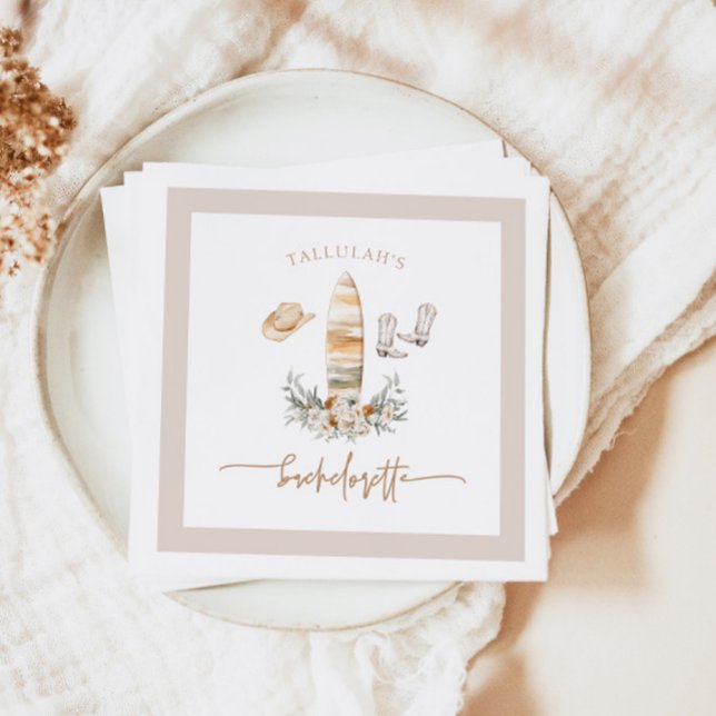 TALLULAH Bohemisch Cowgirl Bachelorette Serviette (Von Creator hochgeladen)